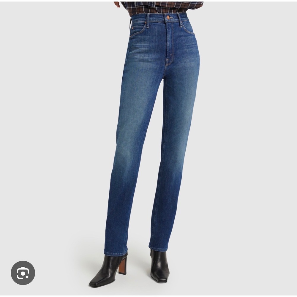 MOTHER The Dazzler Skimp High Rise Slim Straight Jeans Skunk At The Tea Party 29